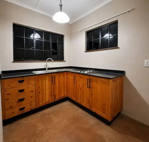 Kitchen with window wall