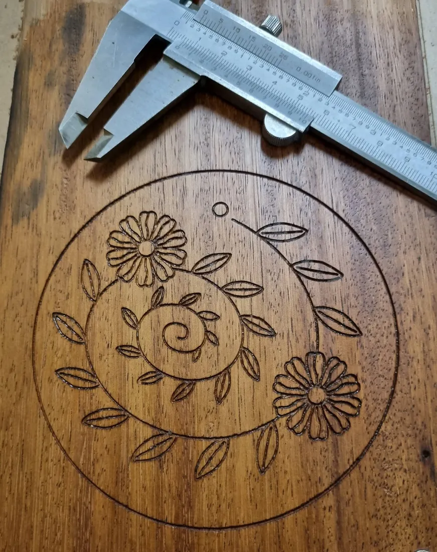 CNC-carved spiral panel