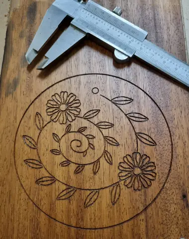 CNC-carved spiral panel